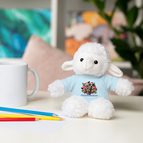 Custom Photo Festive Poinsettia Stuffed Animals with Tee